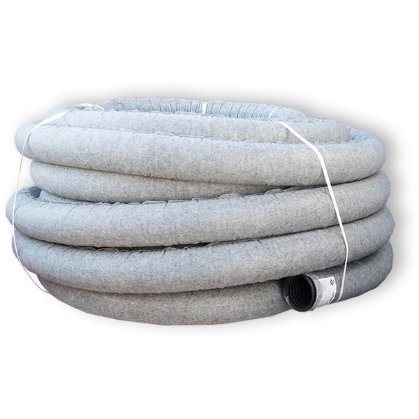 Труба дренажная гофр. однослойная ПНД 160 SN4 с фильтром ОМ с муфтой